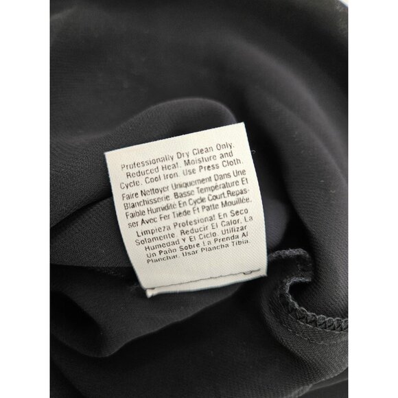 New VTG DKNY Black Shimmer Silk Skirt Womens 12 Plus Midi - Picture 6 of 6